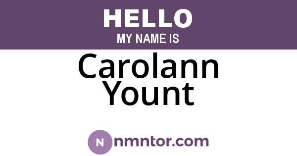 Carolann Yount