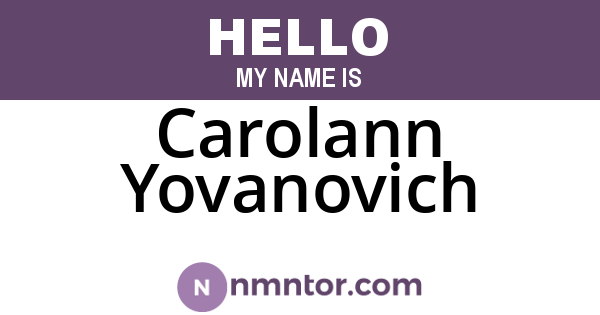 Carolann Yovanovich
