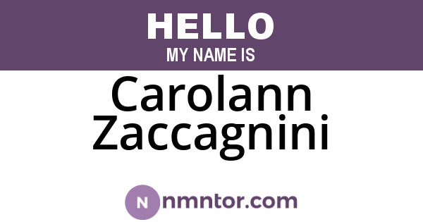 Carolann Zaccagnini