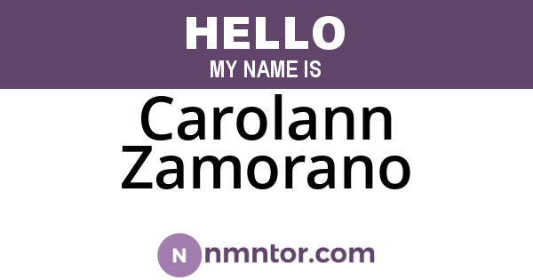 Carolann Zamorano