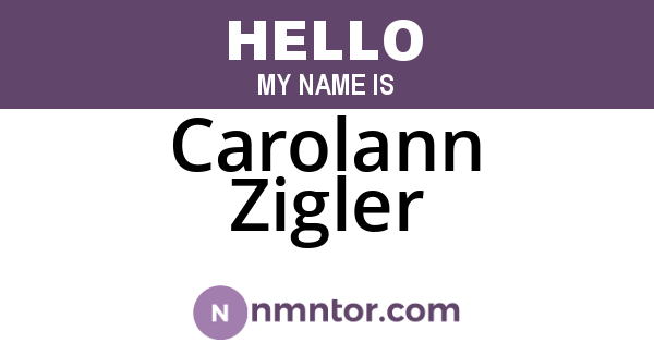 Carolann Zigler