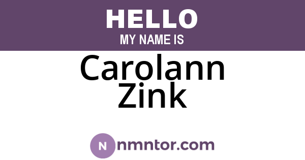 Carolann Zink