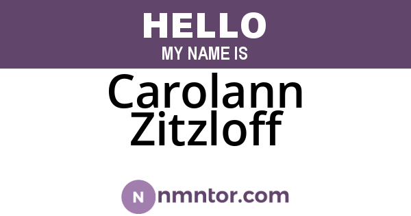 Carolann Zitzloff