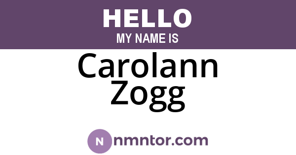 Carolann Zogg