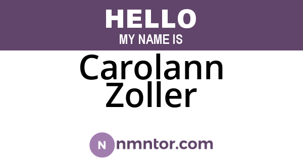 Carolann Zoller