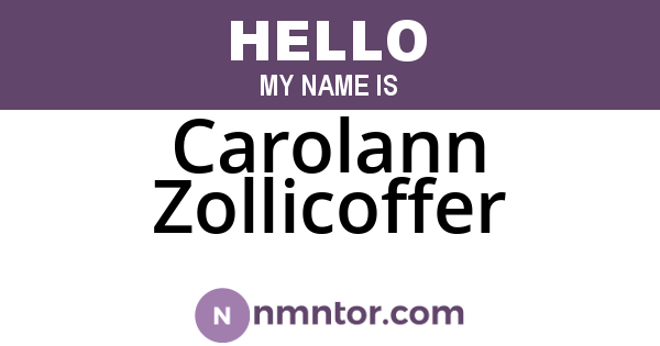 Carolann Zollicoffer