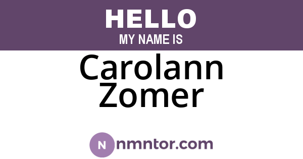 Carolann Zomer