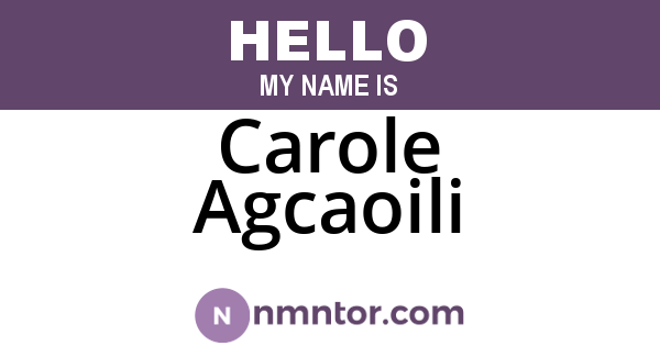 Carole Agcaoili