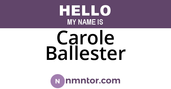 Carole Ballester