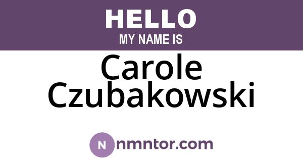 Carole Czubakowski