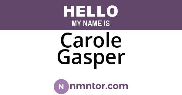 Carole Gasper