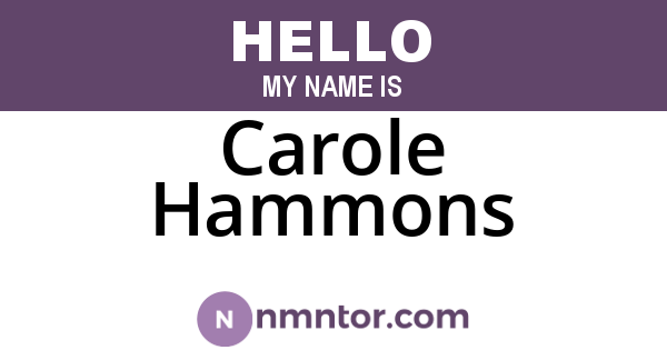 Carole Hammons