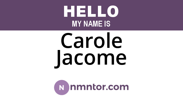 Carole Jacome