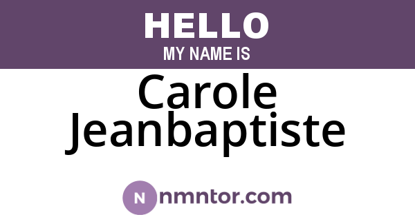 Carole Jeanbaptiste