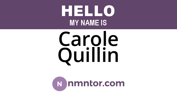 Carole Quillin