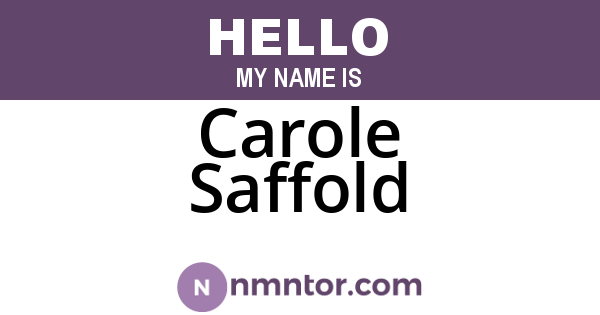 Carole Saffold
