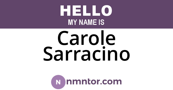 Carole Sarracino