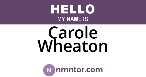 Carole Wheaton