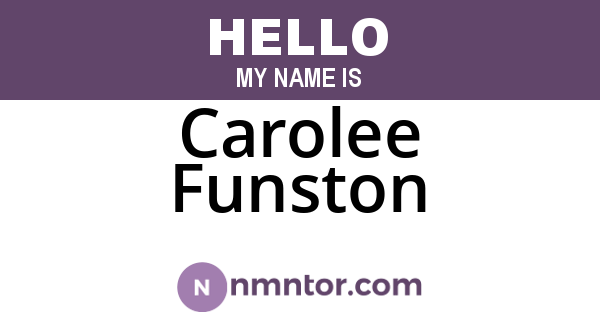Carolee Funston