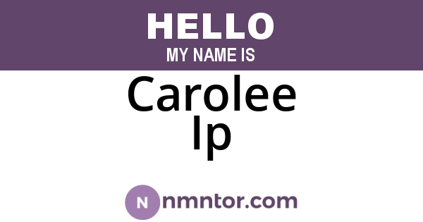 Carolee Ip