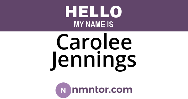 Carolee Jennings