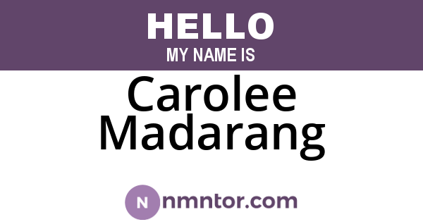 Carolee Madarang