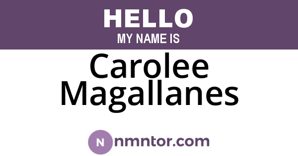 Carolee Magallanes