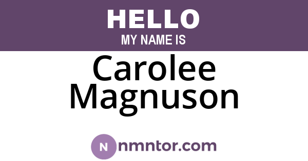 Carolee Magnuson