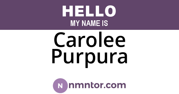 Carolee Purpura