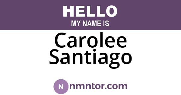 Carolee Santiago