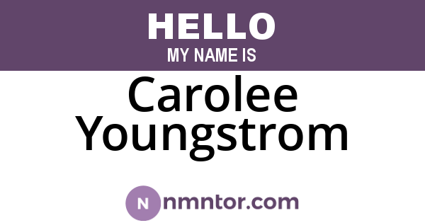 Carolee Youngstrom