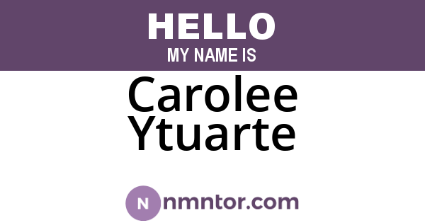 Carolee Ytuarte
