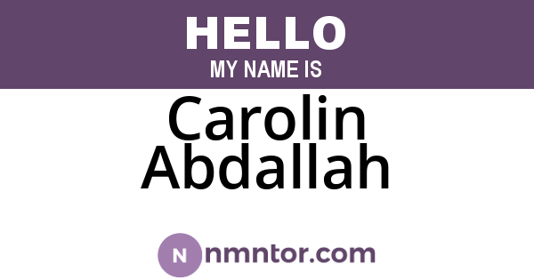 Carolin Abdallah