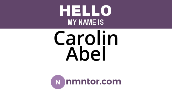 Carolin Abel