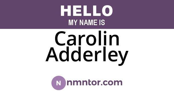 Carolin Adderley