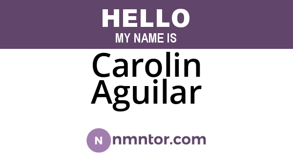 Carolin Aguilar