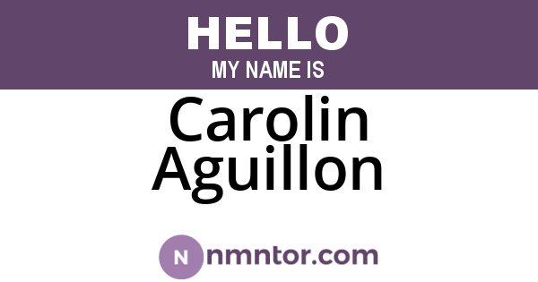 Carolin Aguillon