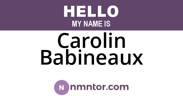 Carolin Babineaux
