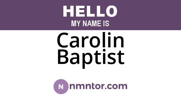 Carolin Baptist