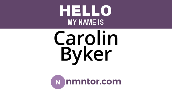 Carolin Byker