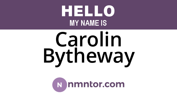 Carolin Bytheway