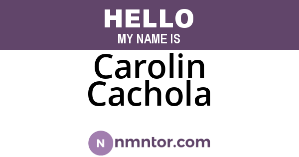 Carolin Cachola