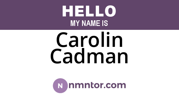 Carolin Cadman