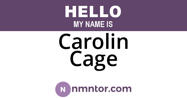 Carolin Cage
