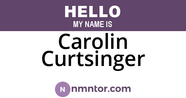 Carolin Curtsinger