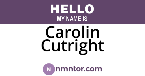 Carolin Cutright