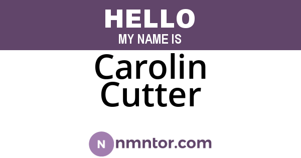 Carolin Cutter