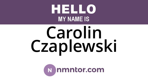 Carolin Czaplewski