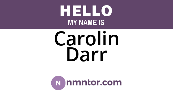 Carolin Darr