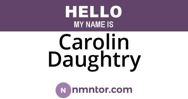 Carolin Daughtry